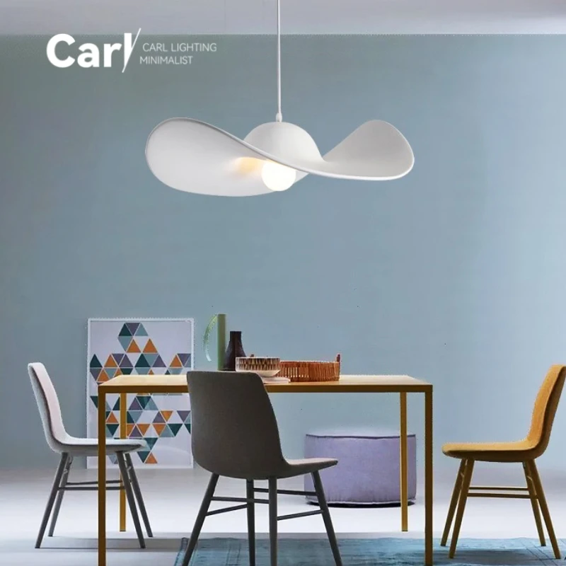 Nordic Pendant Lamp Creative Personality Living Room Grass Hat Modern Minimalist Art Dining Room Bedroom Bedside Lamp Decoration