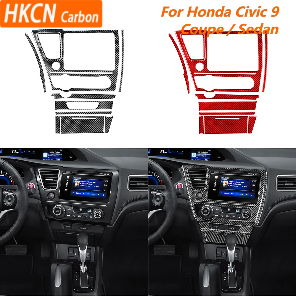 

Для Honda Civic 9 Coupe/седан 2012–2015, автомобильные аксессуары, углеродное волокно, приборная панель, навигация, покраска, внутренняя крышка, наклейка
