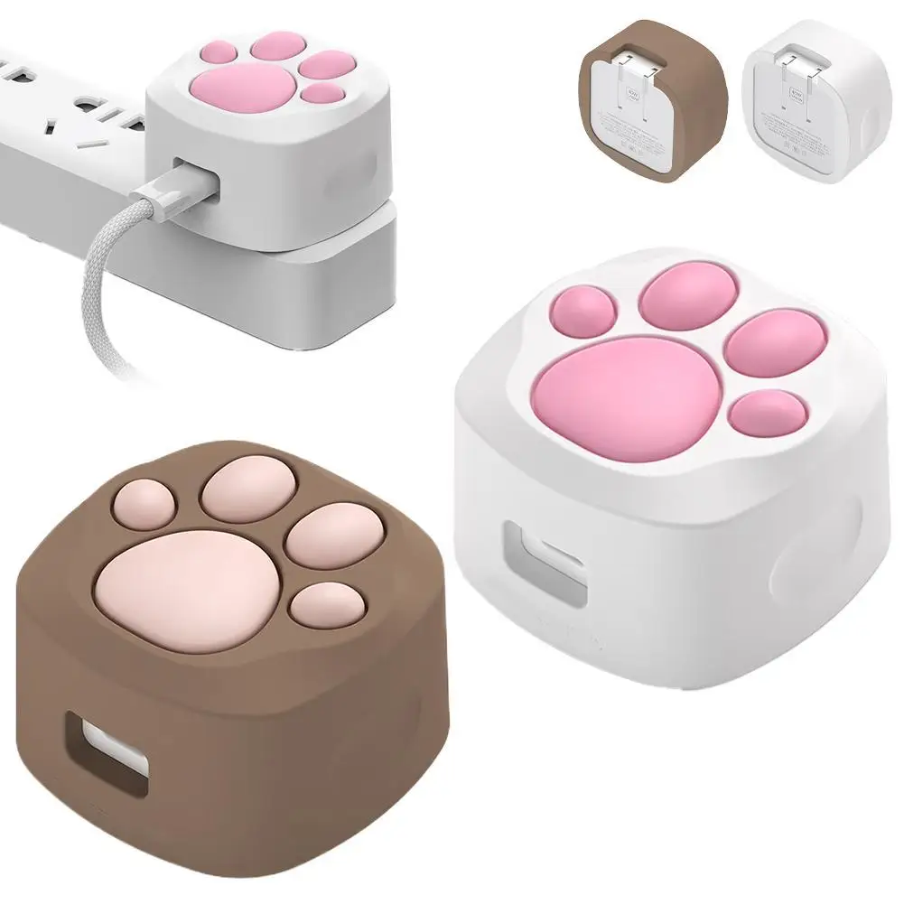 Cute Cat Paw Charging Case For IPhone 40W Charging Head Cat Paw Design Compact Portable For Mobile Phones Charger Accessories