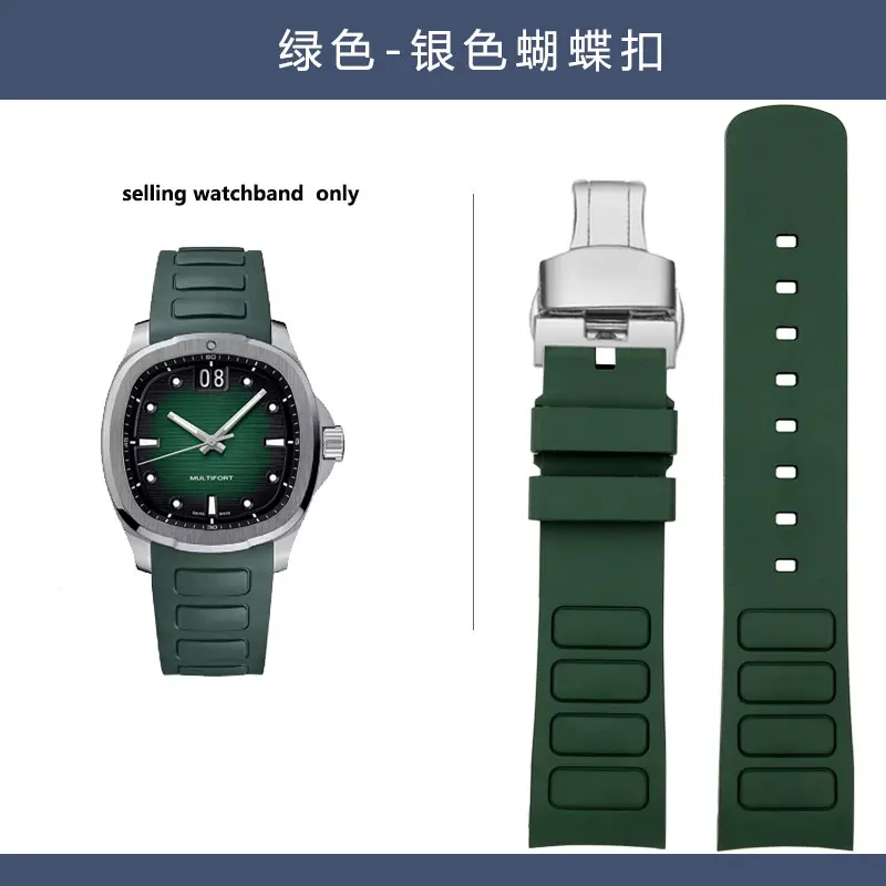 Cinturino curvo adatto per Mido M049 catena dell'orologio helmsman serie TV M049526A accessorio per cinturino in gomma a sgancio rapido 22mm