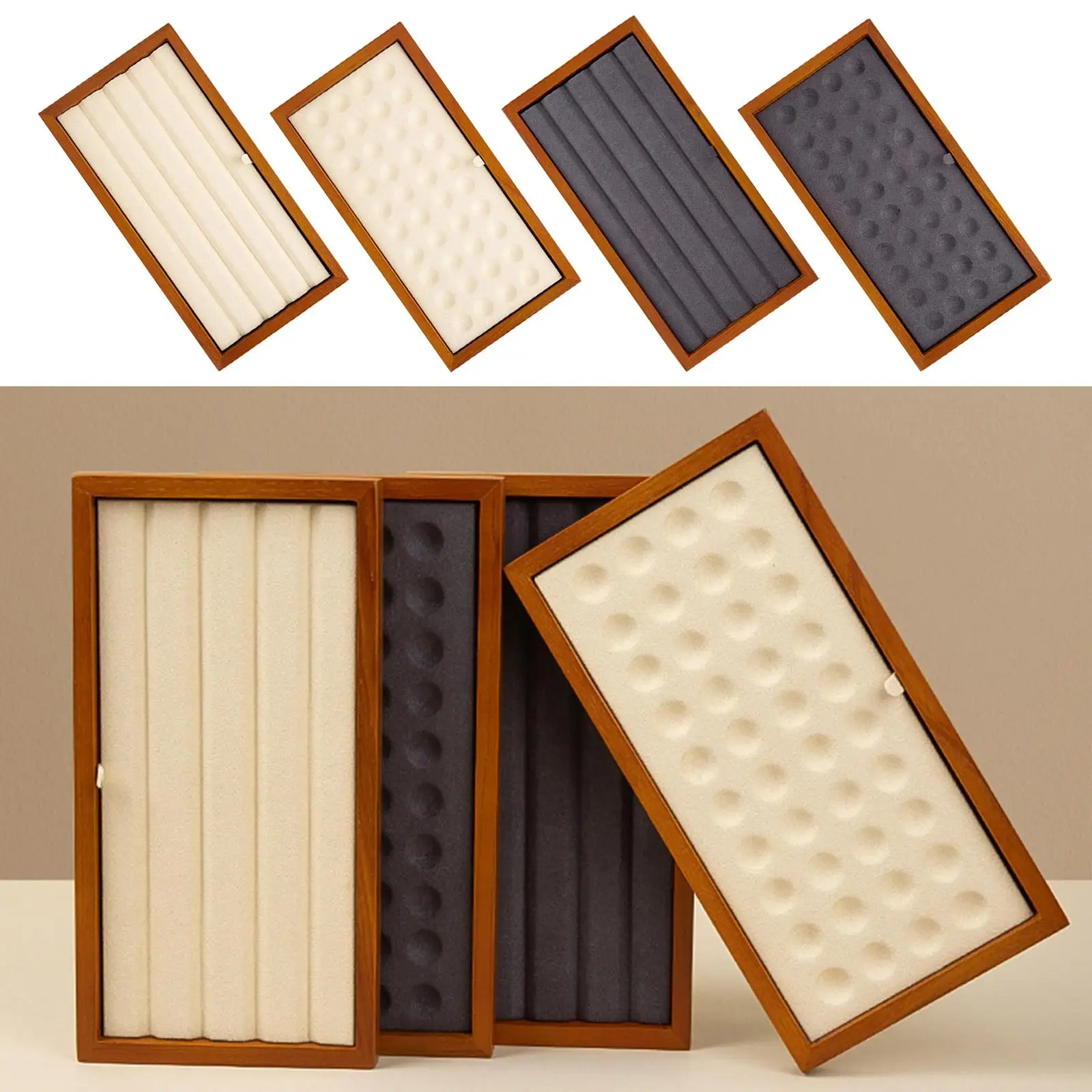 

Поднос для демонстрации ювелирных изделий, пустой органайзер из микрофибры для бриллиантов, свободных бусин, драгоценных камней