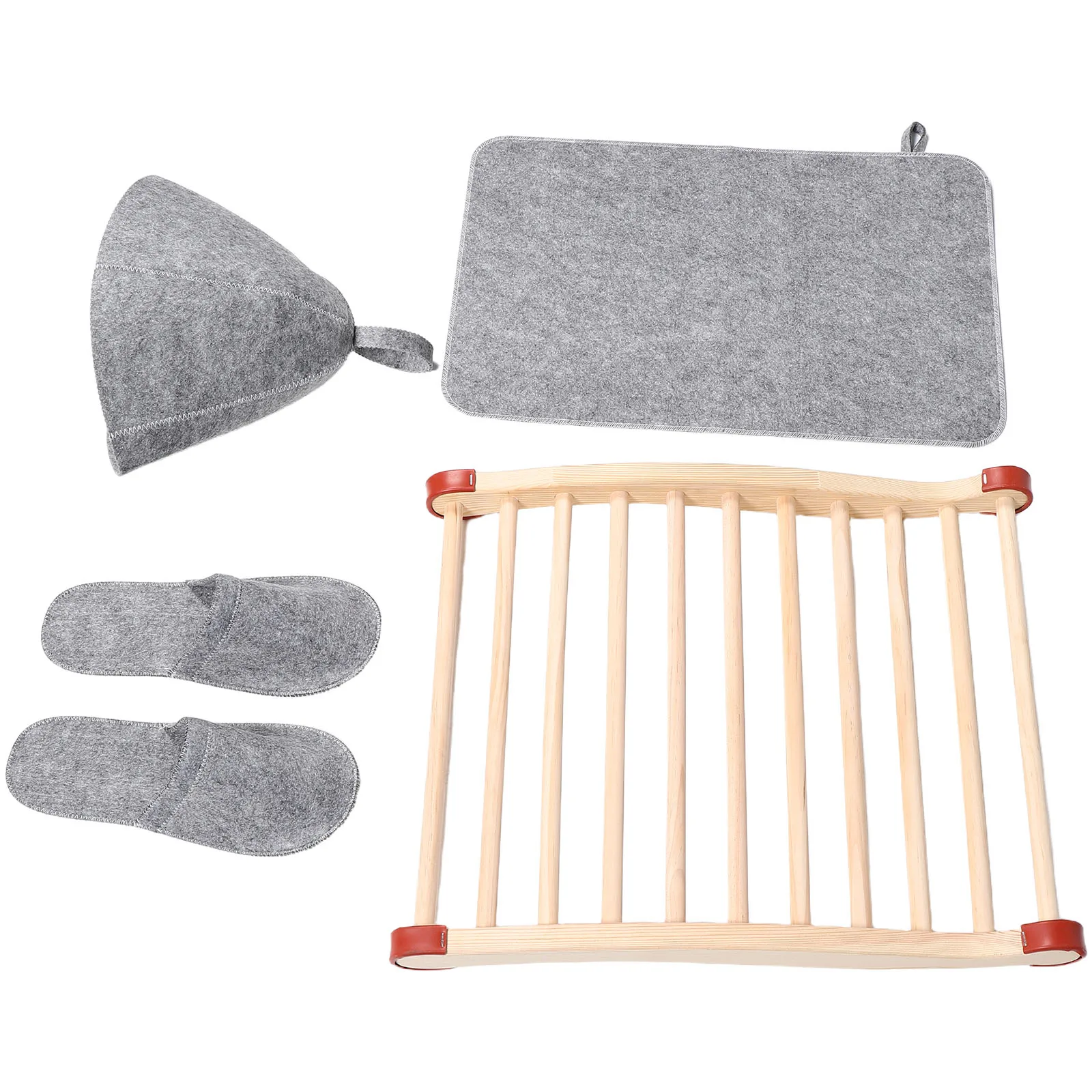 

Sauna Chair Backrest Wooden Spa Seat Bamboo Anti Non Comfortable S Shape Sauna Room Accessories Shower Mat