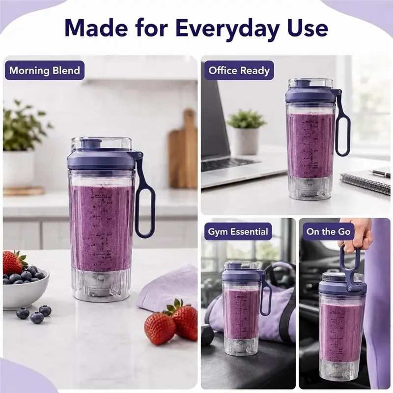[Annual Specials] 22Oz Replacement Travel Cup For Ninja Blast Max BC251 Series Twist&Go Removable Vessel Clear Blender Jar,Dishw
