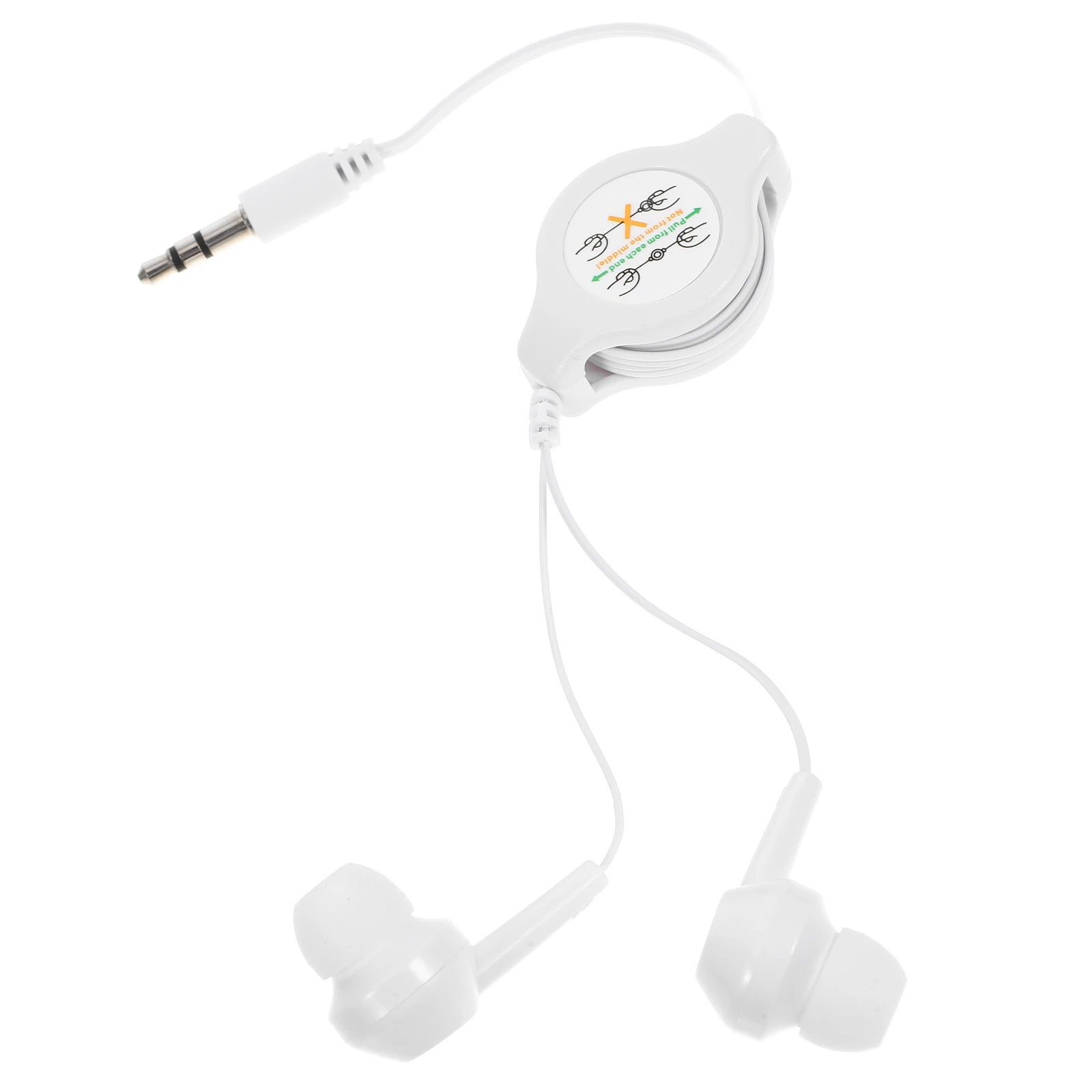 

3pcs Retractable In Ear Headphones 35mm Socket Wired Mini Earbuds High Quality Sound Easy Storage Portable Design Fits Devices