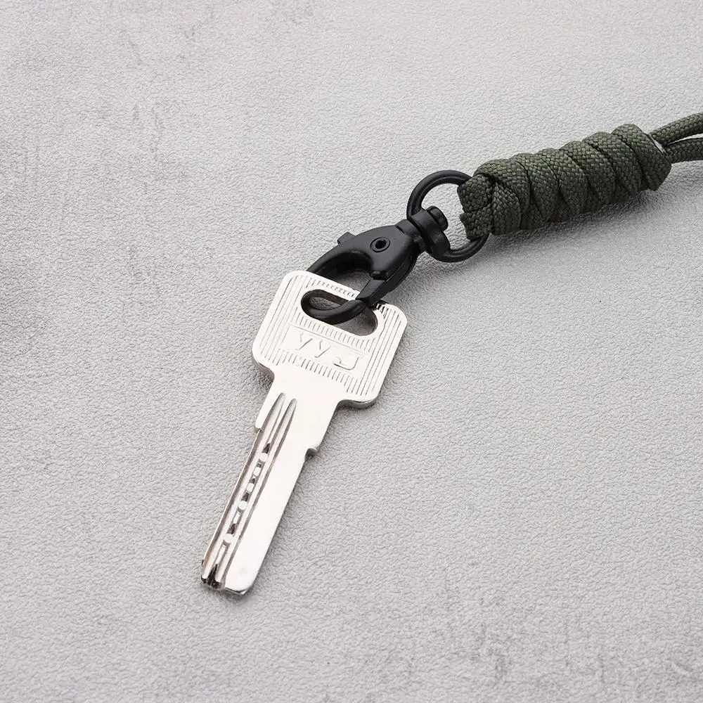 20 Styles Paracord Keychain High Quality High Strength Lanyard Rotatable Buckle Backpack Key Ring Outdoor Tool