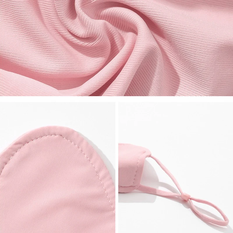 Summer Anti-UV Quick-drying Face Cover Ice Silk Sunscreen Mask Women Scarf Breathable Lady Face Protection Hanging Ear Headband