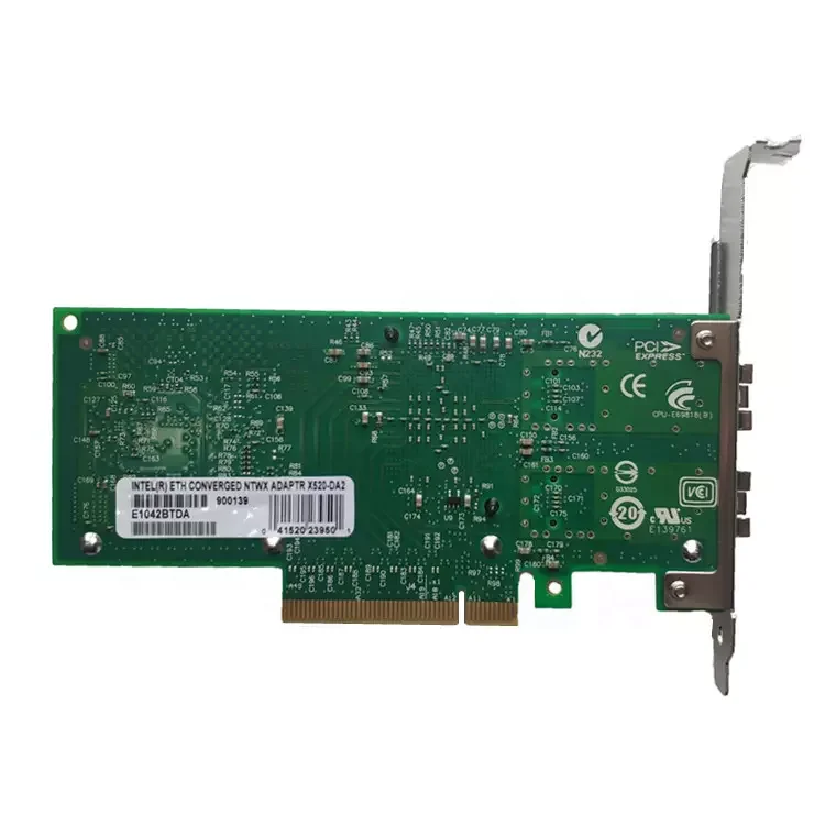 X520-DA2 Dual Port PCIe2.0 X8 Internal Sfp Ke Kartu Ethernet Server Adaptor 82599ES X520-DA2 OCP2.0 Kartu Jaringan