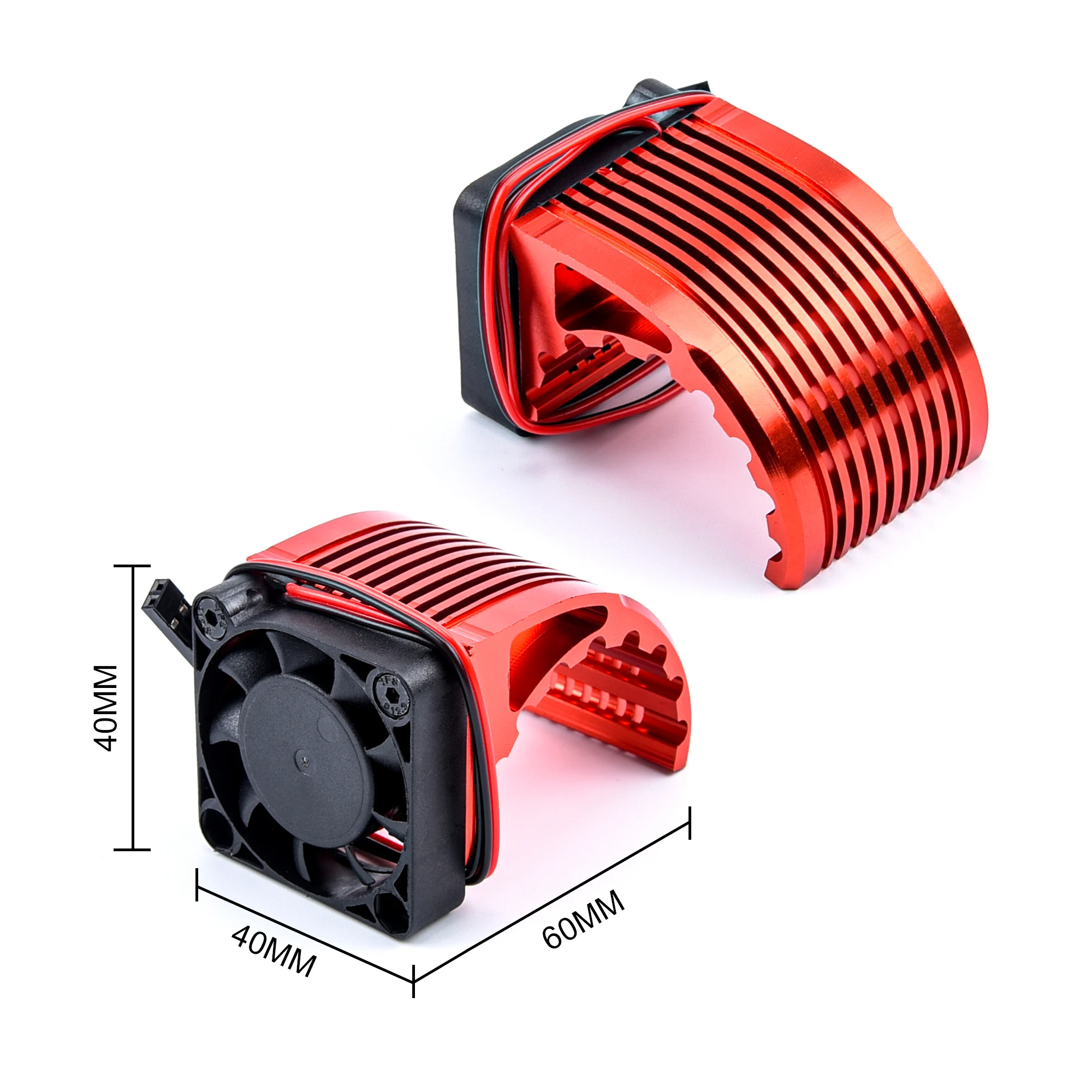 Aluminum Alloy Motor Heatsink CNC 4010 40*40mm Fan For Brushless Motor 42mm Hobbywing Leopard Castle 4274 1515 812 T8 4268 4272