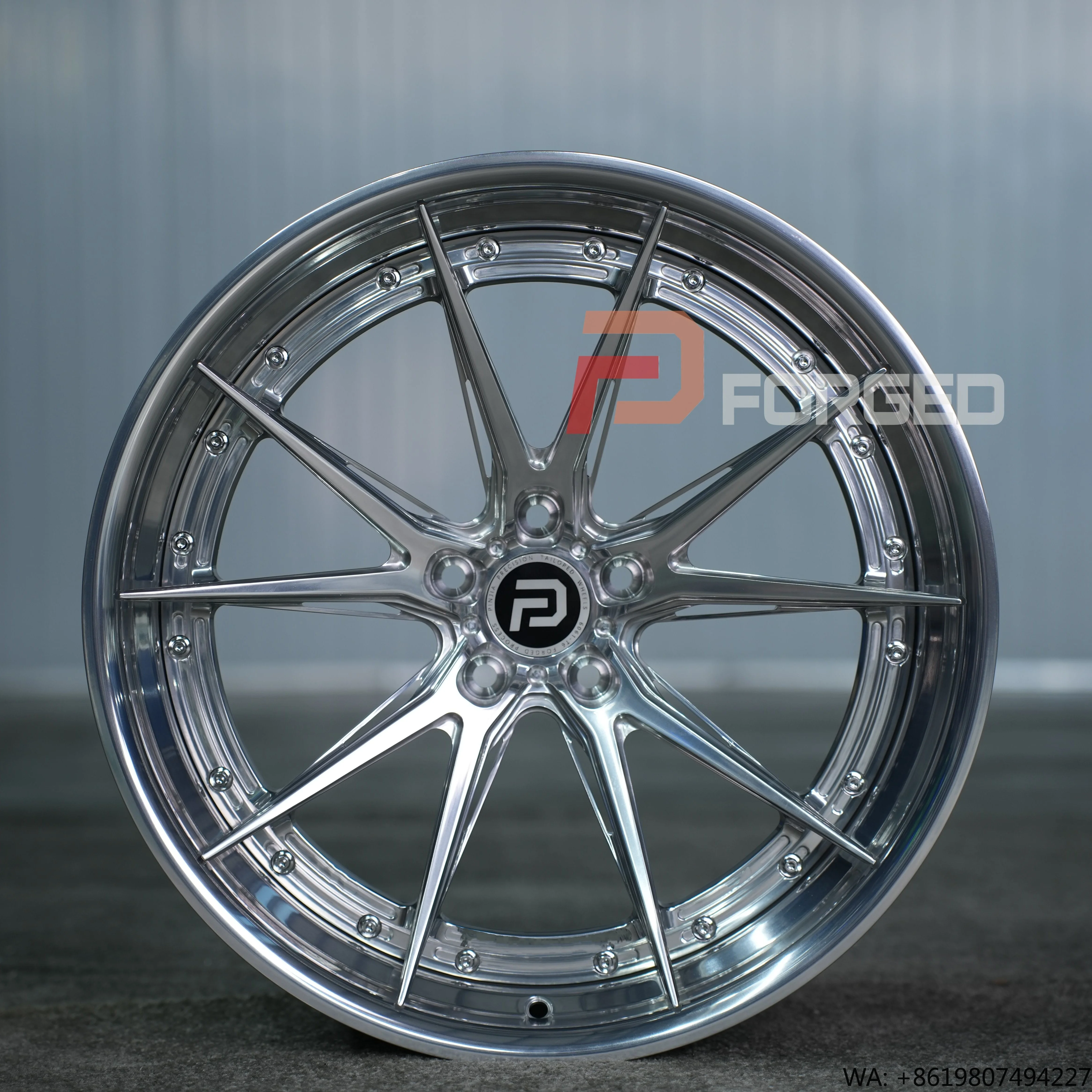 

Custom 2-piece Forged Alloy Wheels Classic Multi-spoke Design for - S63 GT CLE M3 M4 3 Series A4 A6 Q5