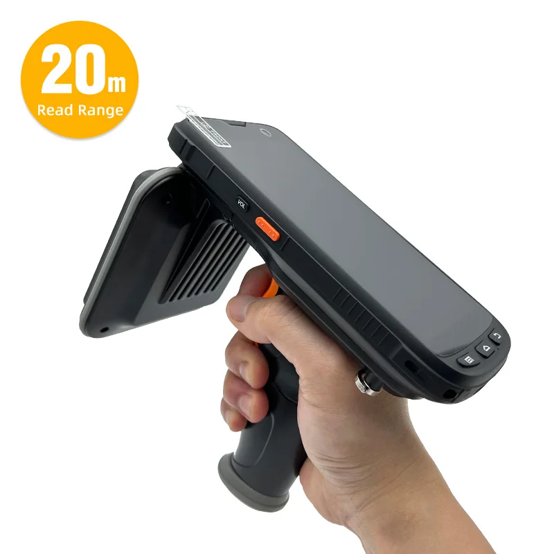 TY804 860-960MHz 20M Jangkauan Jauh UHF Android RFID Pembaca Kartu Kontrol Akses Genggam Untuk Manajemen Gudang/Ternak/Laundry