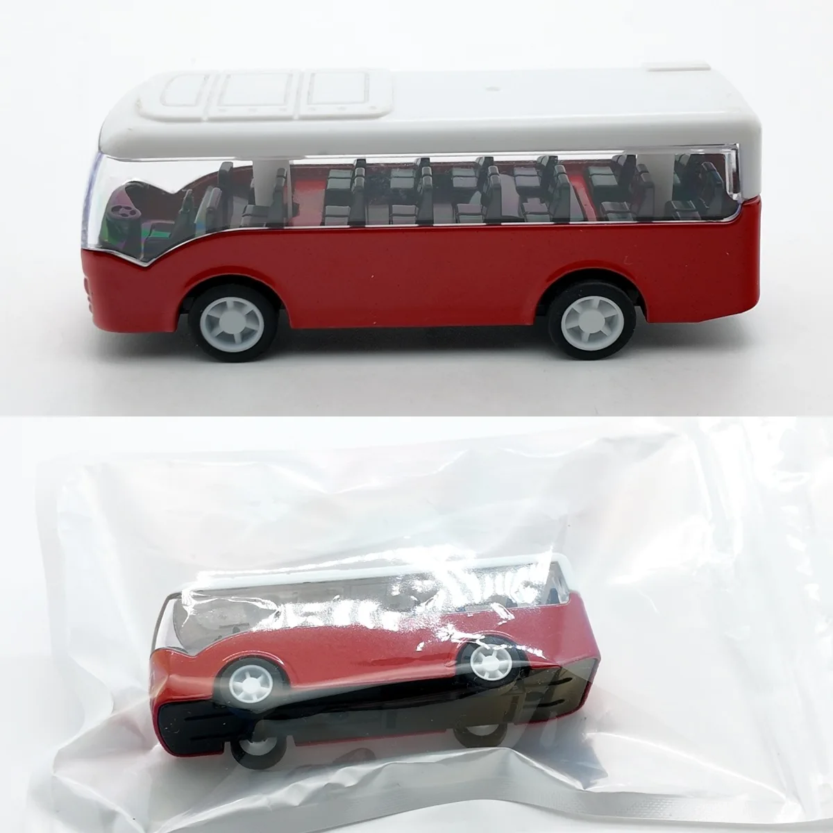 Mini autobús 1:87, juguete fundido a presión, modelo de autobús de simulación, coche extraíble, juguetes de escritorio, pequeños adornos, autobús de inercia para niños, regalos de cumpleaños