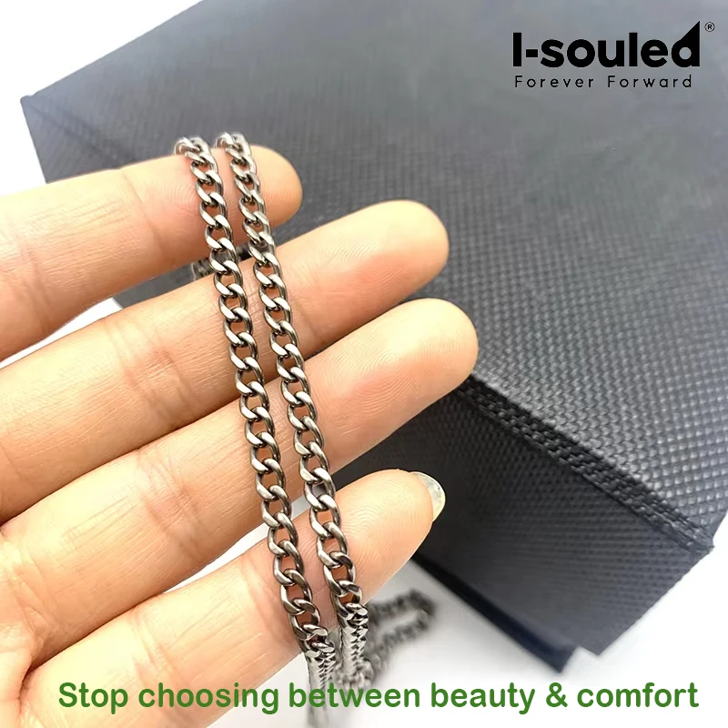 Hypoallergenic Pure Titanium Necklace Lightweight Jewelry Gift for Sensitive Skin