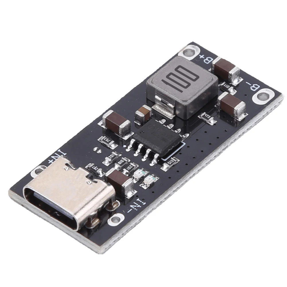 

Power Supply Module Board 3A 5V To 4.2V 4.35V Type C Polymer Ternary Lithium Battery Charger Module with Indicator for Computer
