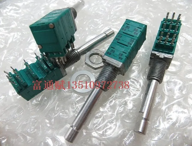 [VK]5PCS  JAPAN  original  potentiometer 5 Union 203D 20K with 40 bit stepping handle length 33.5mm