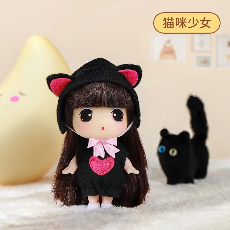 Fashion Dress Up Doll Mini Plush Outfit Pendant Collectible Figure For Valentine Friends Gift
