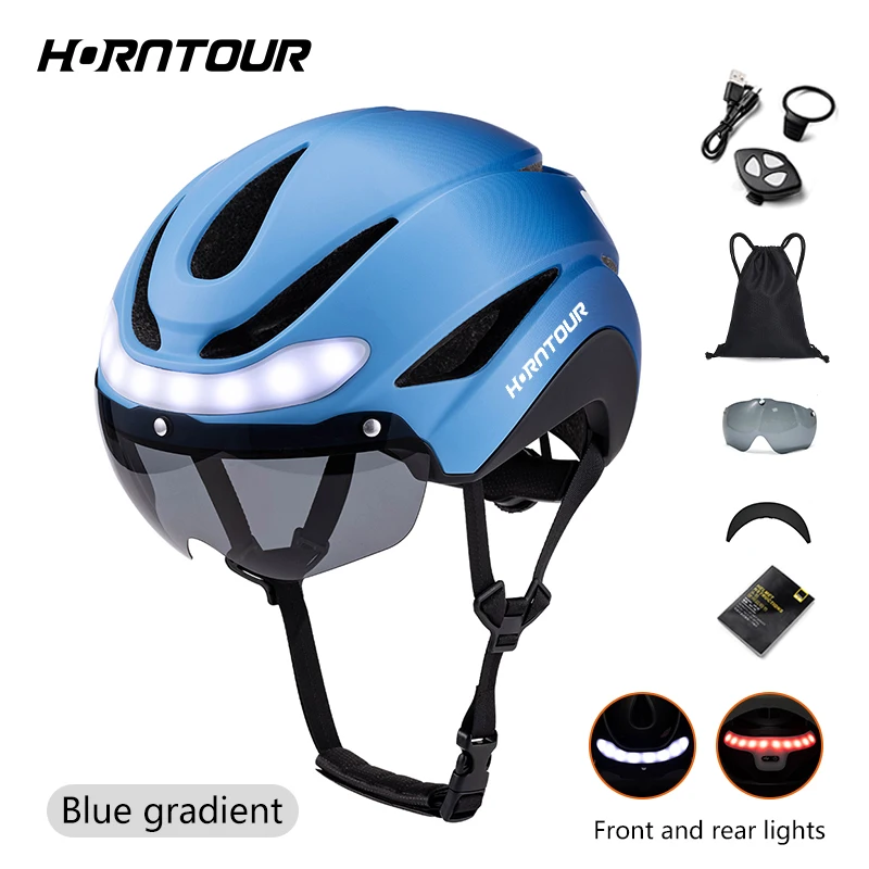 Horntour Fahrradhelm Ride LED Lichter Racing Rennrad Helm Männer und Frauen Outdoor Sports Pro Radfahren Bicicleta Sicherheitskappe ﻿ – Detail 12
