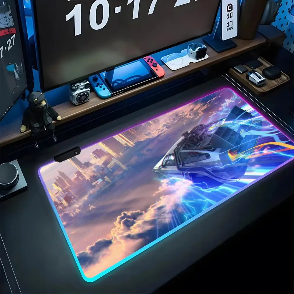 

Коврик для мыши Back To The Future 3 TV, игровой RGB-коврик для мыши с подсветкой, коврик для клавиатуры на день рождения, коврик для геймеров, XXL коврик для ноутбука, настольный коврик, настольный коврик для девочек-геймеров