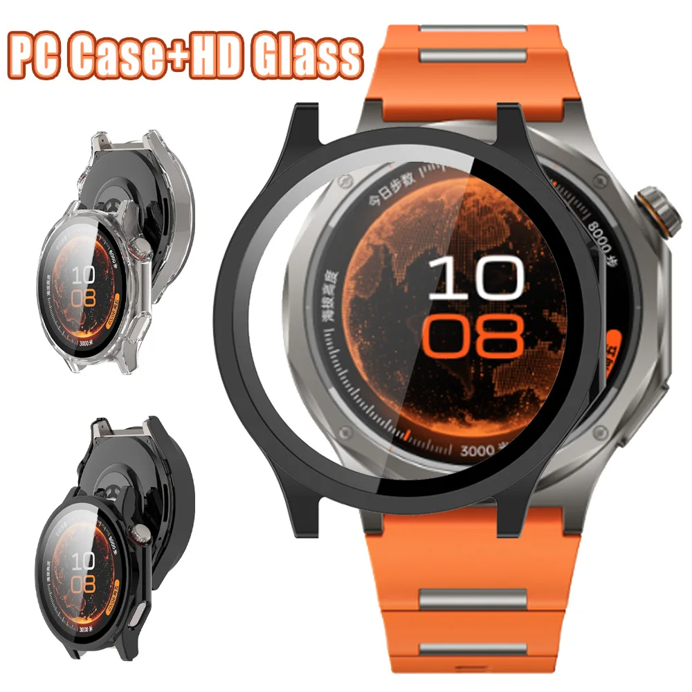 PC Case+High Definition Glass For OPPO Watch X3 Oneplus Watch 4 Full Coverage Shell And Membrane Integration Scratch-proof Shell