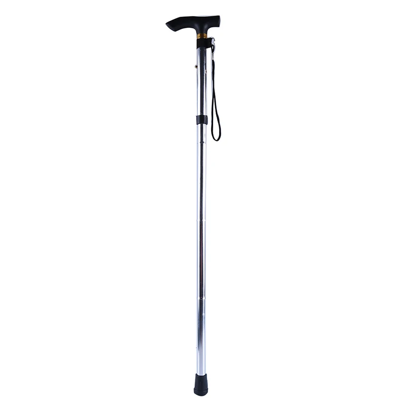 Walking Stick Telescopic Baton Hiking Trekking Poles Aluminum Alloy Metal Folding Cane Crutches Pole For Elderly People