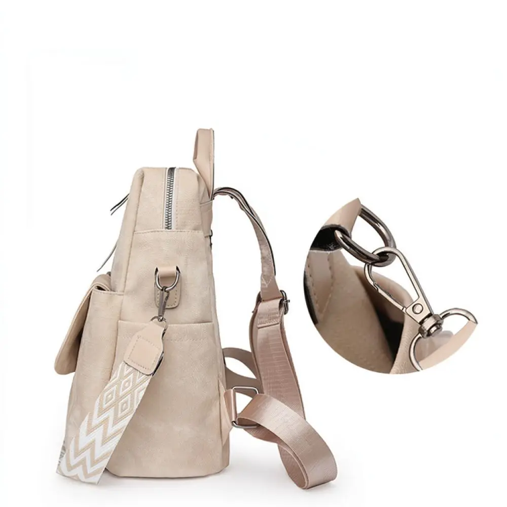 Elegant Women Backpack PU Leather Travel Rucksack Waterproof Casual School Daypack Fashion Soft Shoulder Bag For Daily Use