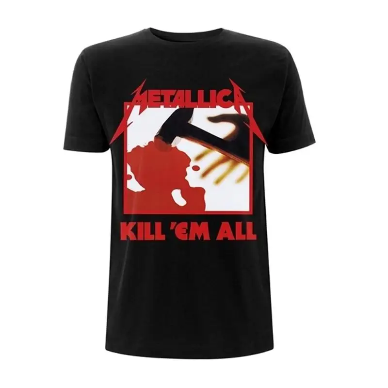 KILL 'EM ALL TRACKS T SHIRT FRONT BACK PRINT
