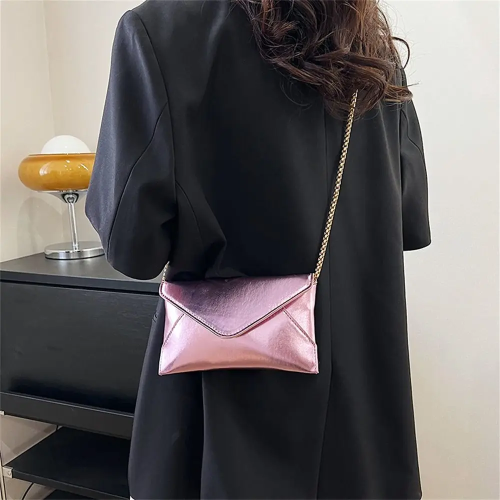 Fashion Women\'s Evening Shoulder Bag PU Leather Clutch Purse Wedding Party Prom Wedding Envelope Handbag Silver Crossbody Bag