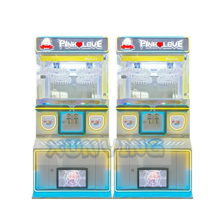 Indoor Amusement Arcade Clamp Prizes Vending Gift Game Machine Coin Operated 2 Players Lucky Wheel Clip Prizes Game Machine