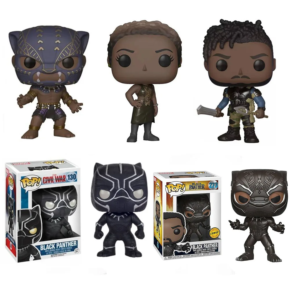 Funko Pop Marvel Civil War Black Panther #130 #273 #274 Erik Killmonger #278 Nakia #277 Vinyl Action Figures Toys Gifts