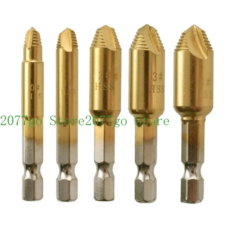 

Y1UD 5Pieces Screw Extractor Bolt Remover For Efficient Removal Of Stubborn Screws