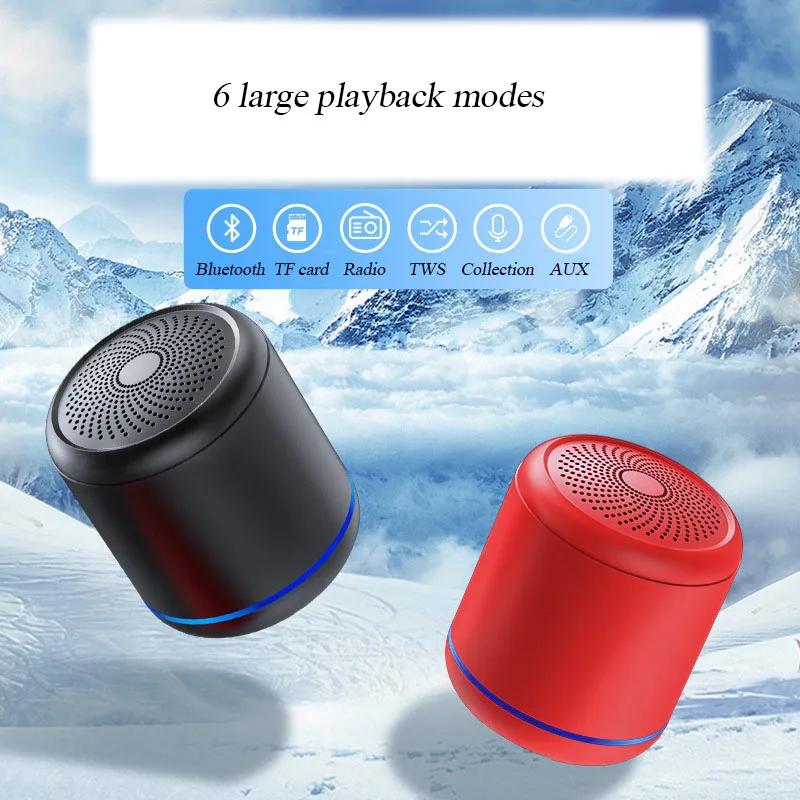 Household Portable Mini Subwoofer Stereo 360° Panoramic High Sound Quality Car Card Wireless Bluetooth Speaker