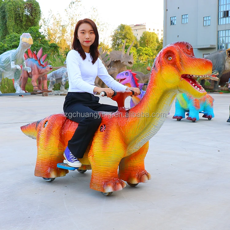 cartoon style children ride funny dinosaurs for sale