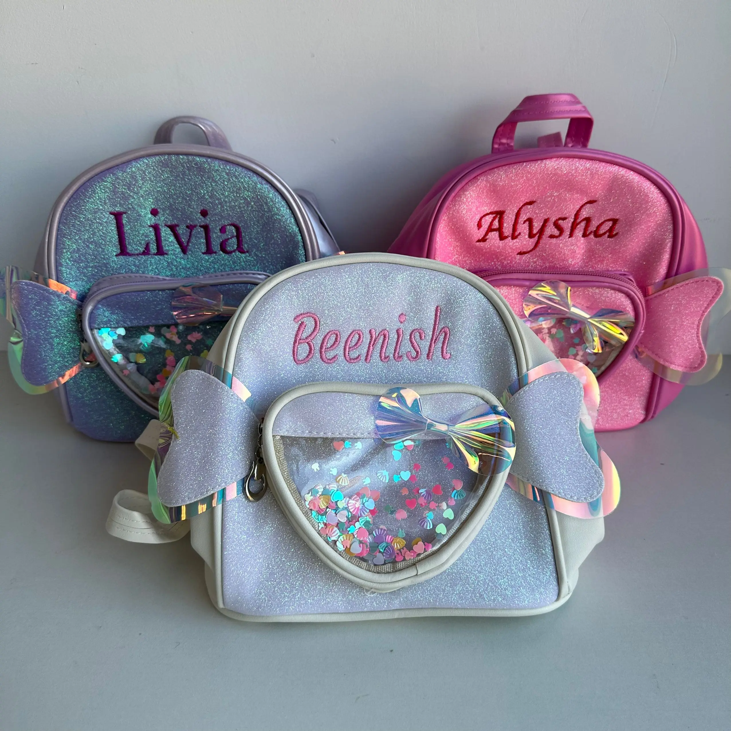 Sac à dos de maternelle personnalisé, sac à dos de dessin animé pour enfants, jolie fille, ailes d'amour, sac à dos léger pour bébé