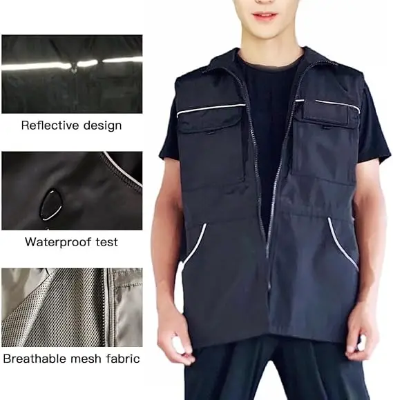 Reflective Dog Trainer Jacket with Multi Pockets Adjustable Waist Drawstring Handler Training Clothes Equipment Supplies