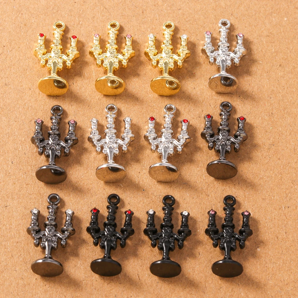 

5pcs Alloy Candlestick Charms Pendants for Jewelry Making Necklace Earrings DIY Handmade Accessories Supplies