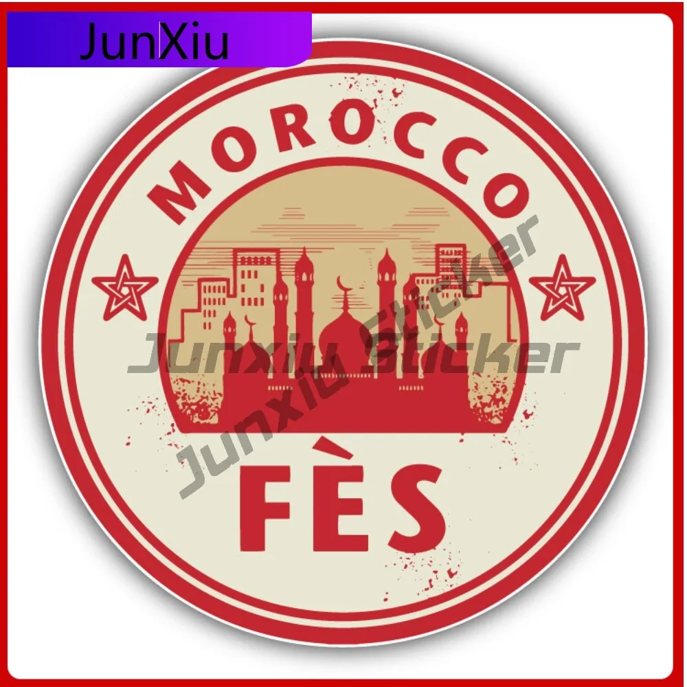 

Fes Morocco Grunge Cool Limited Scratch Resistant Modern Window Decal Waterproof Vinyl Car Laptop Bumper Auto Exterior Gift