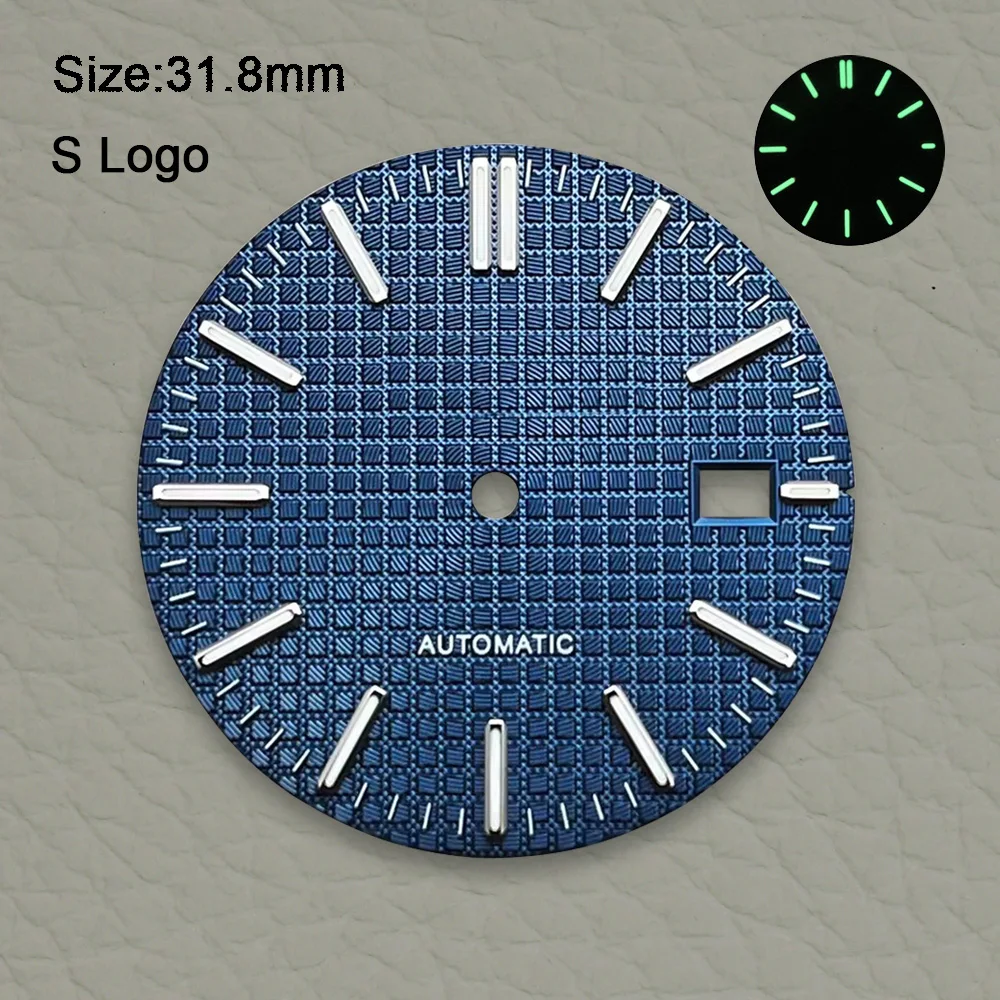 جديد 31.8 مللي متر S شعار الطلب مناسبة ل NH35 NH36 الحركة اليابانية الأخضر مضيئة ساعة عالية الجودة تعديل الملحقات