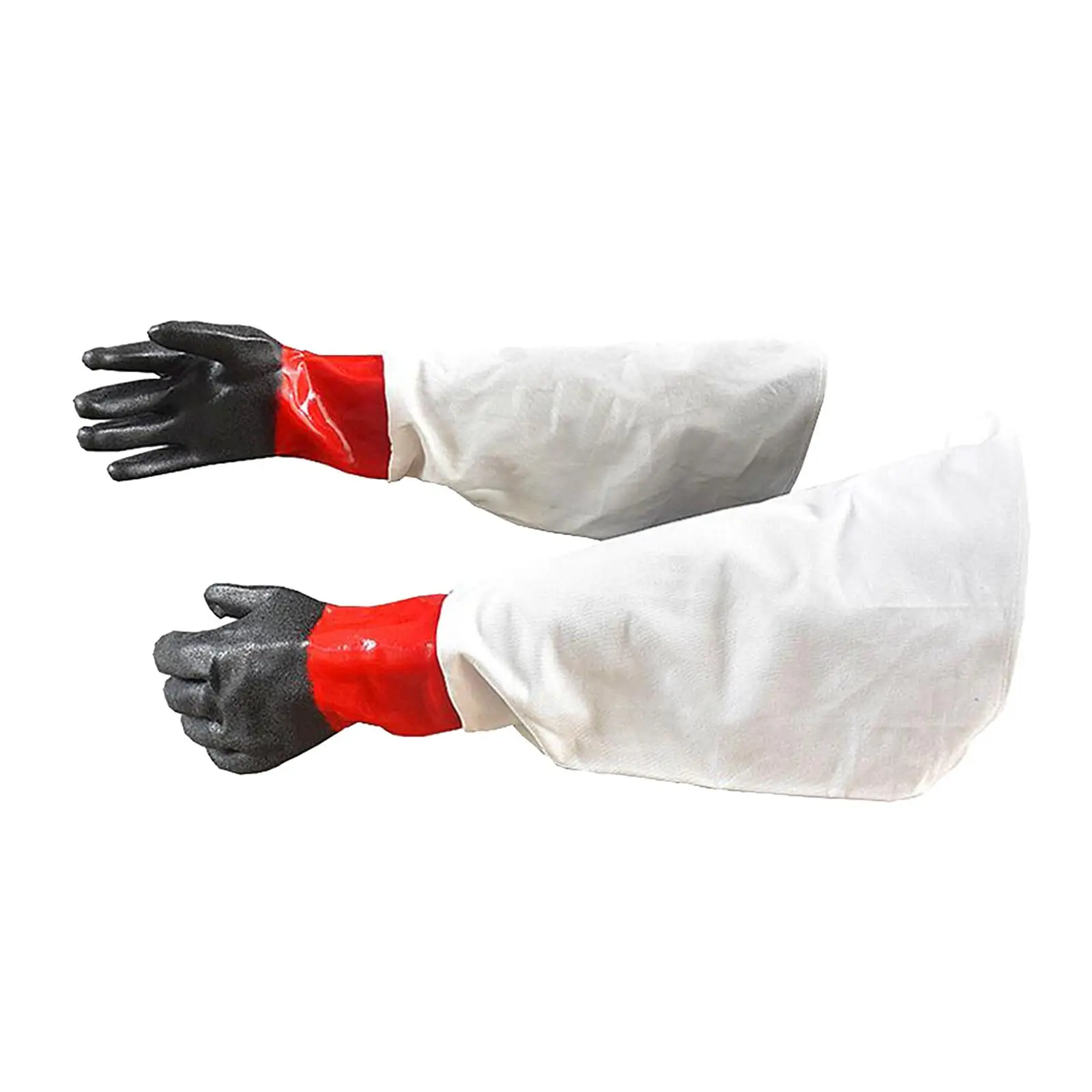 2 pcs Rubber Sandblasting Gloves Sandblast Cabinet Parts Gloves