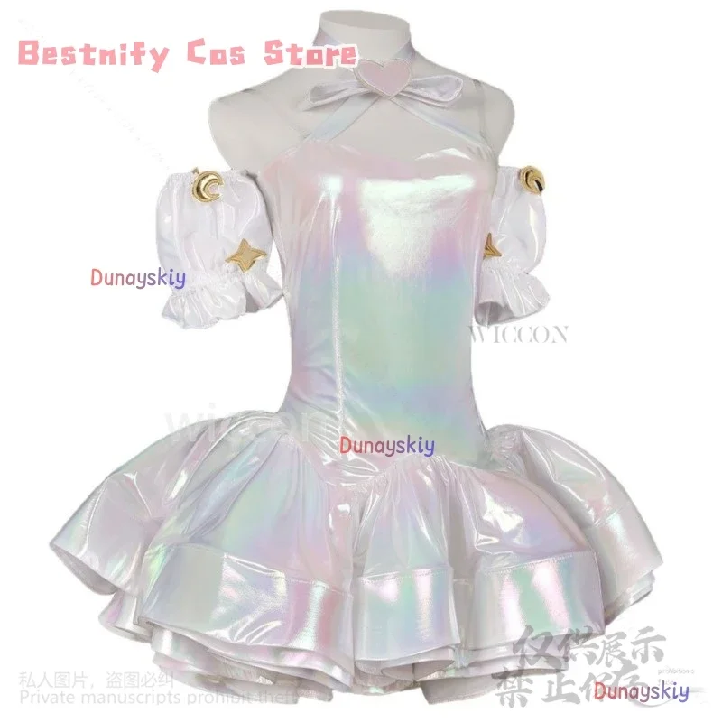 لعبة كوسبلاي جيم المحتاجة للفتيات ذات الجرعة الزائدة كوسبفريه إغو كانجيل أنيمي زي جيراي كي بنات كاواي ليزر أبيض لوليتا فستان كعكة الباروكات تخصيص