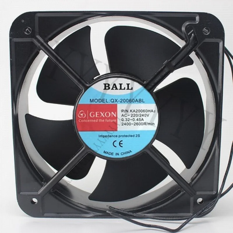 ل 1 قطعة GEXON مروحة محورية QX-20060ABL P/N.KA20060HA AC-220V 20060 20 سنتيمتر 2 سلك