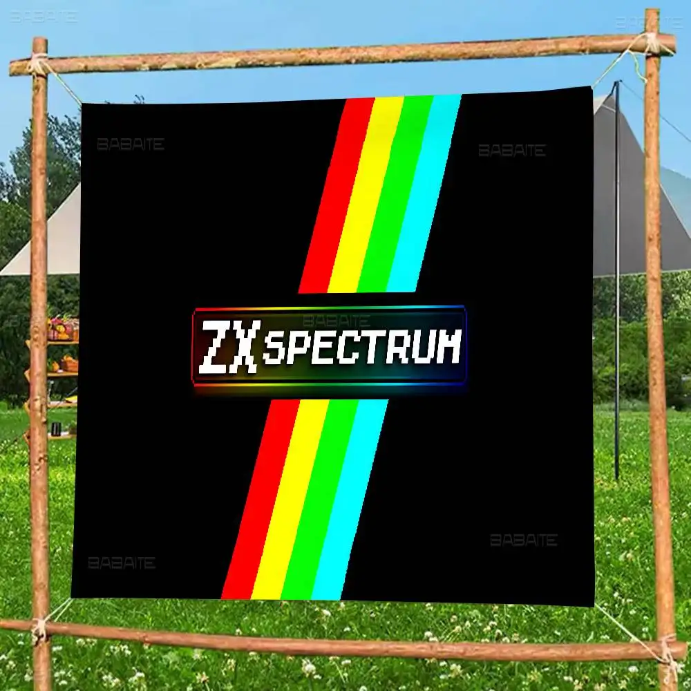 Retro Sinclair Zx Spectrum Cartoon Flag Wall Hanging Banner Decoration Household Home Decor