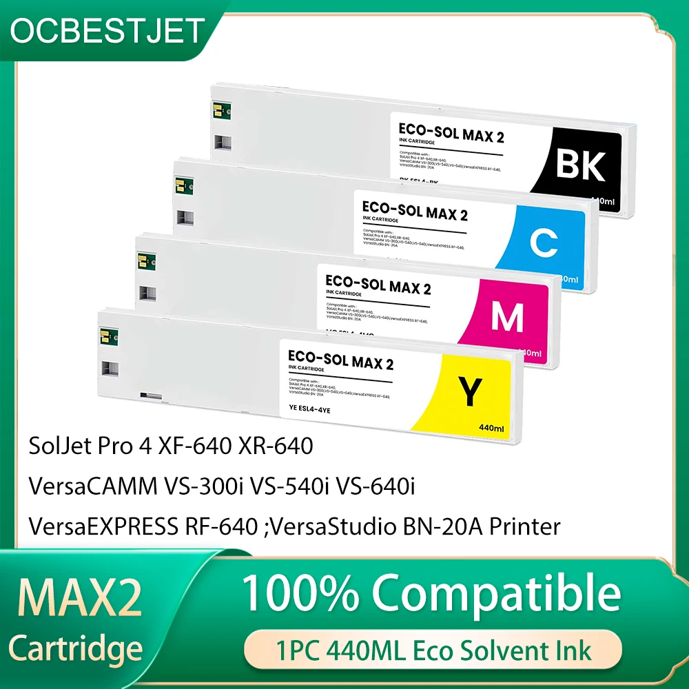 For Roland ESL4 Ink Cartridge 440ML Work For Roland ECO-SOL MAX 2 Ink for XF-640 XR-640 VS-300i VS-540i VS-640i RF-640 BN-20A
