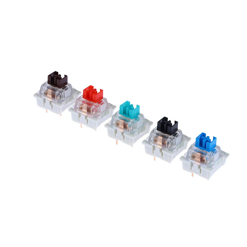 Dustproof Outemu Switch para gamer mecânico, teclado, eixo, preto, café, vermelho, linear, Clicky, tátil, MX, jogo, 10pcs