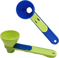 Sliding Spoons 2PCS - Leak-Proof Measuring Cup for Protein Powder & Flour BPA-Free with 1Tbsp/2Tbsp Marks Kitchen Essential