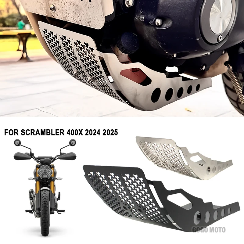 

For Scrambler 400X Scrambler400X Engine Protection Cover Chassis Under Guard Skid Plate Engine chassis guard cover Bash Plate