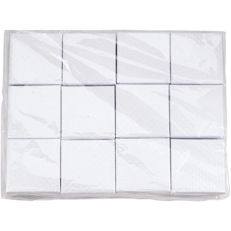 12 Pcs Square Cardboard Jewelry Set Boxes with Sponge Inside for Jewelry Bracelet Necklace Pendants Ring Crafts Birthday