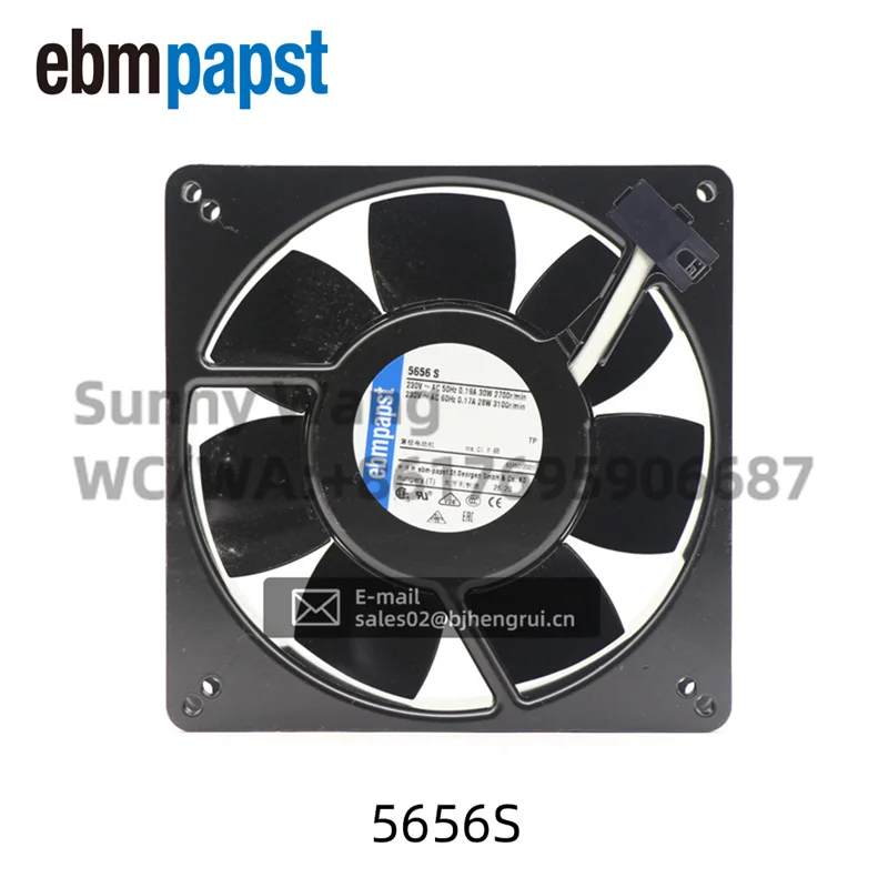 ebmpapst 5656S 135*135*38MM 220V 230V AC Full Metal High Temperature Electric Control Cabinet Axial Flow Cooling Fan