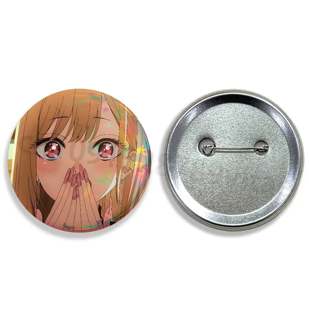 Marin Kitagawa 25mm 75mm 44mm 58mm 32m Coin Badges Personalized Handmade Round Brooches Pins Accessory