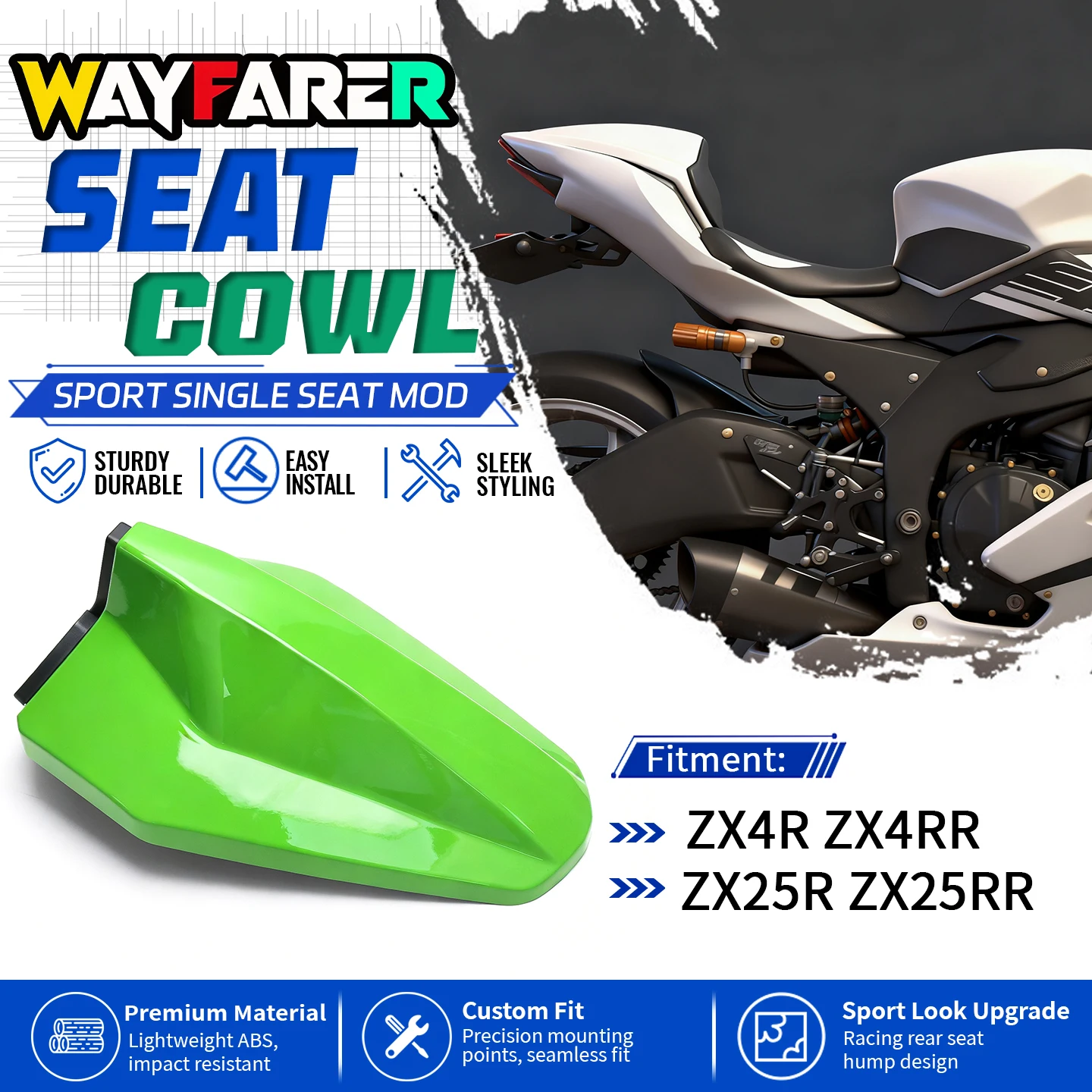 2026 NEW For Ninja ZX4R ZX4RR ZX25R ZX-4R ZX-4RR ZX-25R 2020-2025 Motorcycle Accessories Tail Rear Hump Seat Cover Fairing Cowl