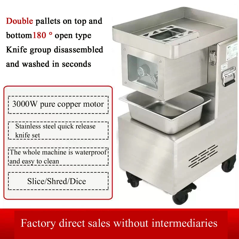 Factory Wholesale Fresh Meat Beef Chicken Cube Cutter Machine Bacon Sausage Beef Cutting Machine Commercial Meat Slicing Machine