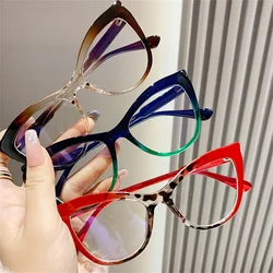 2024 Fashion Cat Eye Glasses Women Vintage Computer Eyeglasses T-shaped Optical Glasses Anti Blue Light Eyewear Plain Glasses